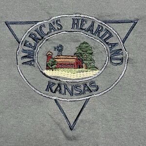 Vintage 90s Desert Heat Shirt Mens XL Kansas Americas Heartland Embroidered Tee